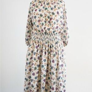 Windsor Floral Long Sleeve Dress with Smocked Waist